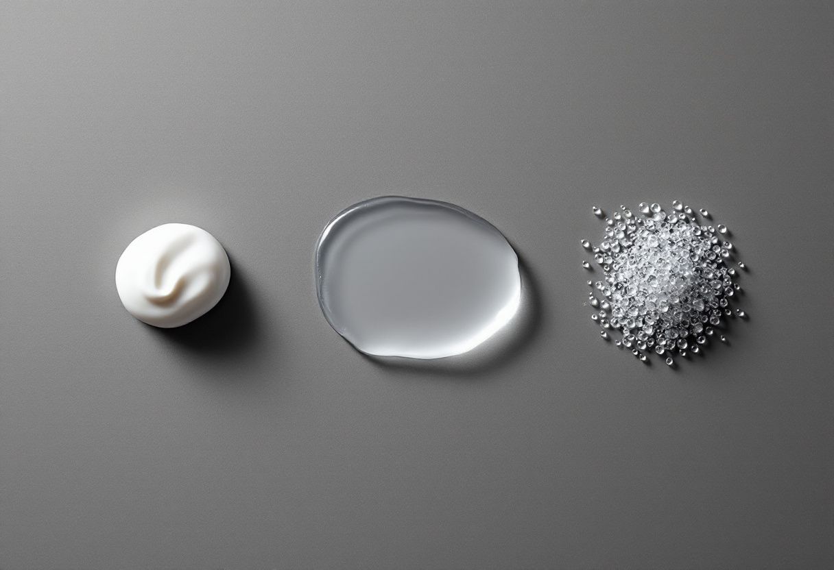 Three material forms, one frame. The whole of a minimum routine.