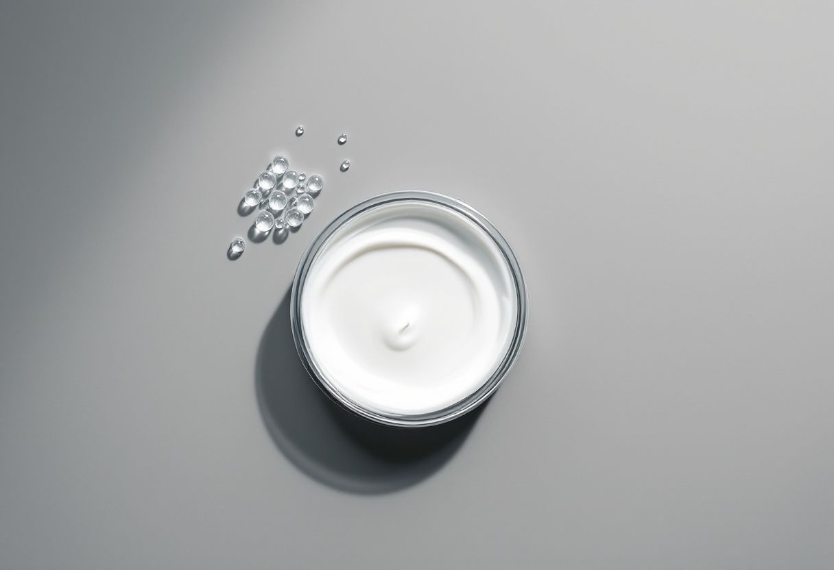 Two products, nothing else. The reset protocol rendered as an object study.