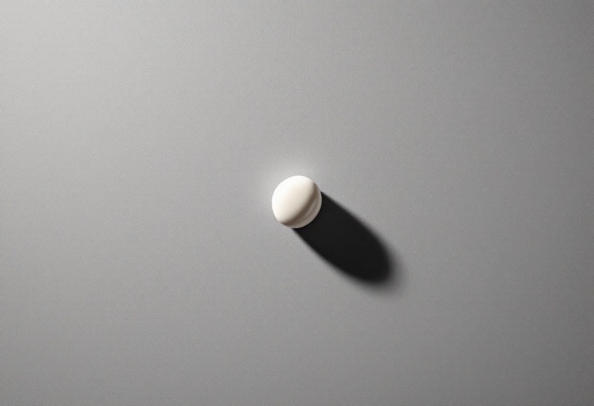 Viscous form under raking light. Quantity, held at one pea for the whole face.