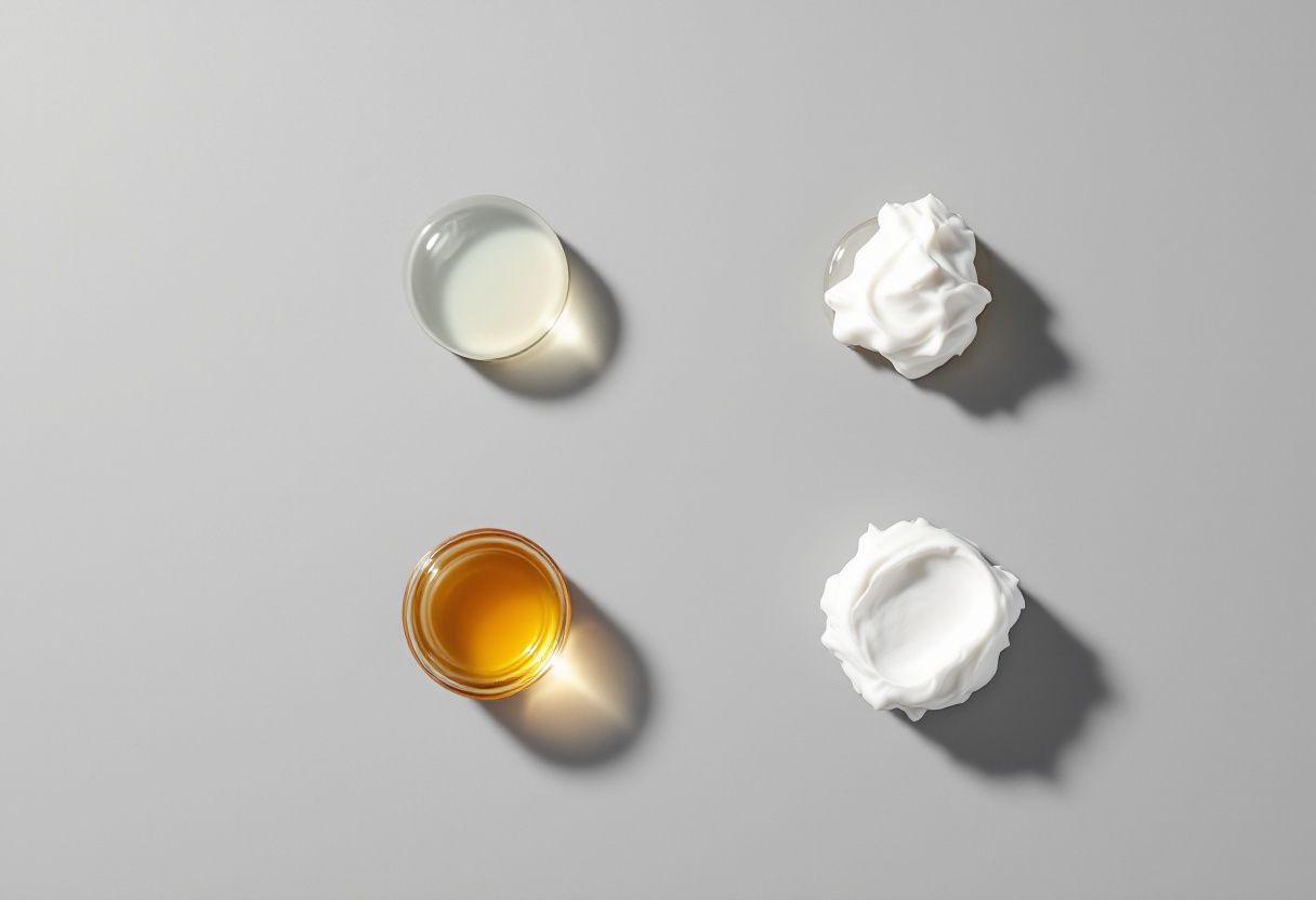 Material study. Six preparations, isolated, hard top light.